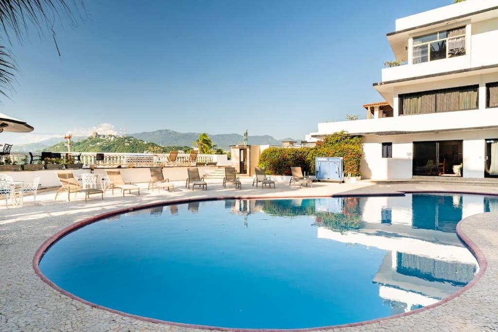 Villa Palmitas acogedor departamento nivel piscina gigante jardines Acapulco Exterior foto